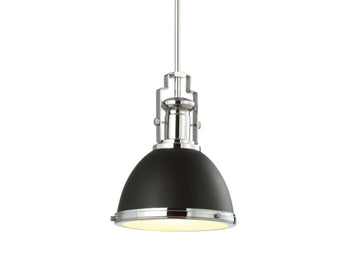 Homer Modern Industrial Iron LED Dome Pendant - JONATHAN Y